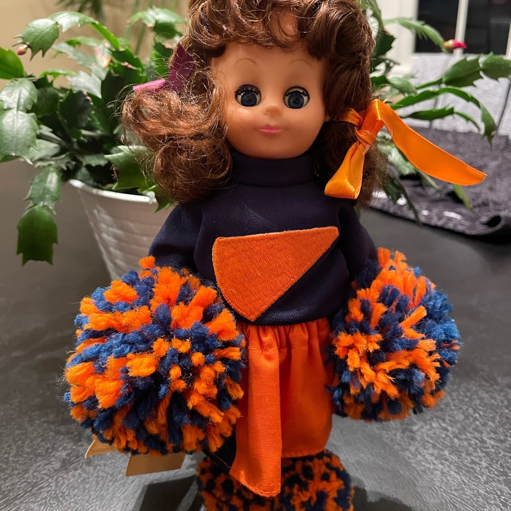 Vintage Sally Rally Vinyl Cheerleader Doll With Tags